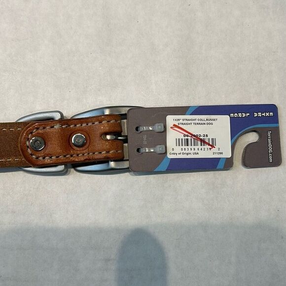 NEW Weaver Leather DOG Collar TERRAIN Sz XL 25" Russet Brown - Picture 6 of 6